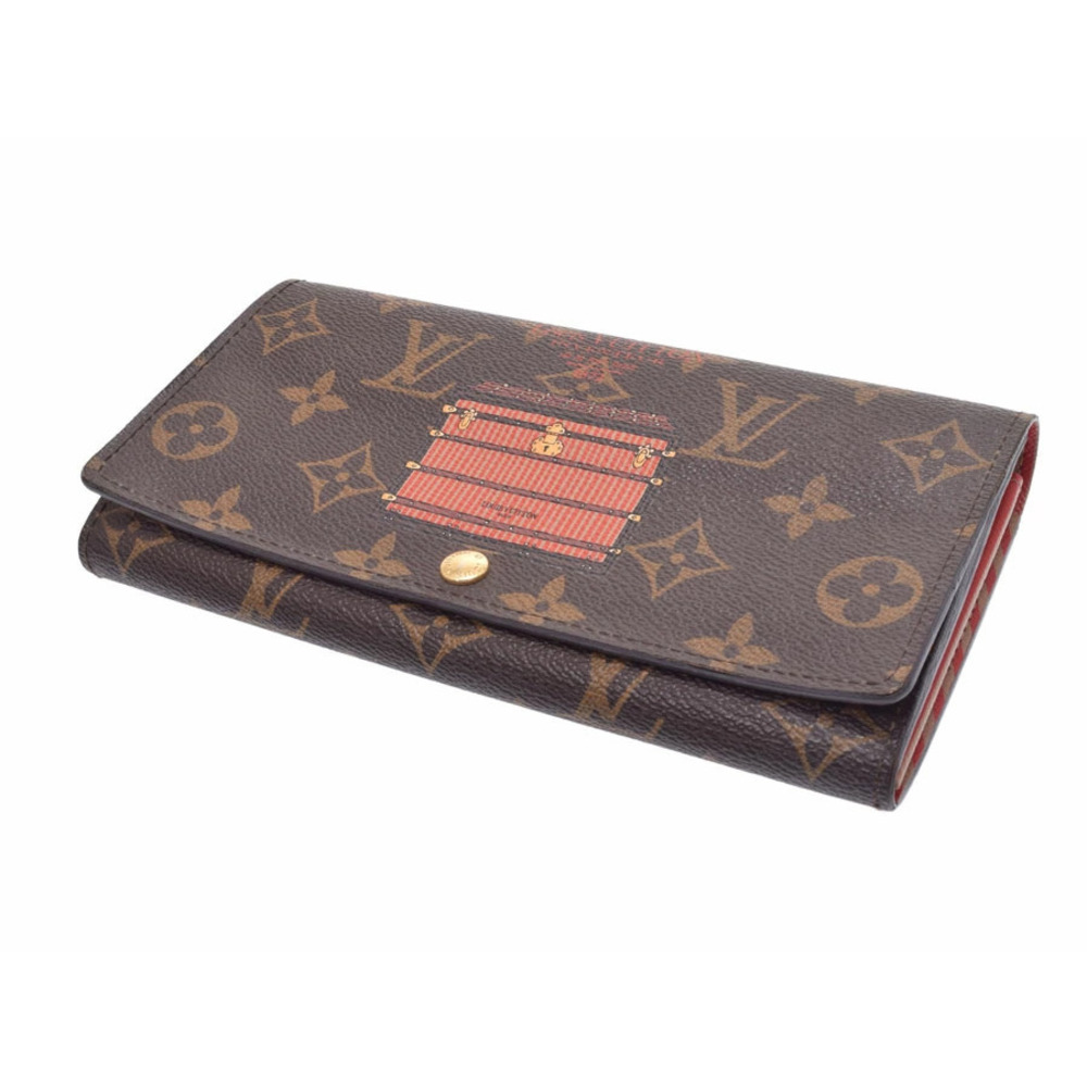 Louis Vuitton Monogram Portefeuille Sarah Trunk Motif Brown Long Wallet - Picture 3 of 8